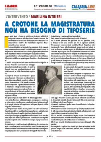 SU STRISCIONE DINNANZI AL TRIBUNALE DI KR PER DECISIONE DEL CONSIGLIO DI STATO PER NOMINA PROCURATORE GUARASCIO